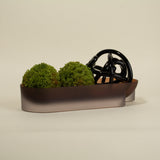 Fiona Smokey Brown Resin Bowl and Tray