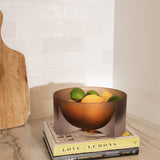 Fiona Smokey Brown Resin Bowl and Tray