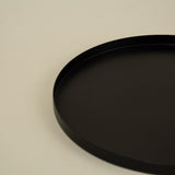 Nessa Black Round Tray