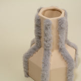 Zoe Modern Hexagonal Fluffy Vase