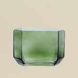 Green Hexagon Glass Vessel